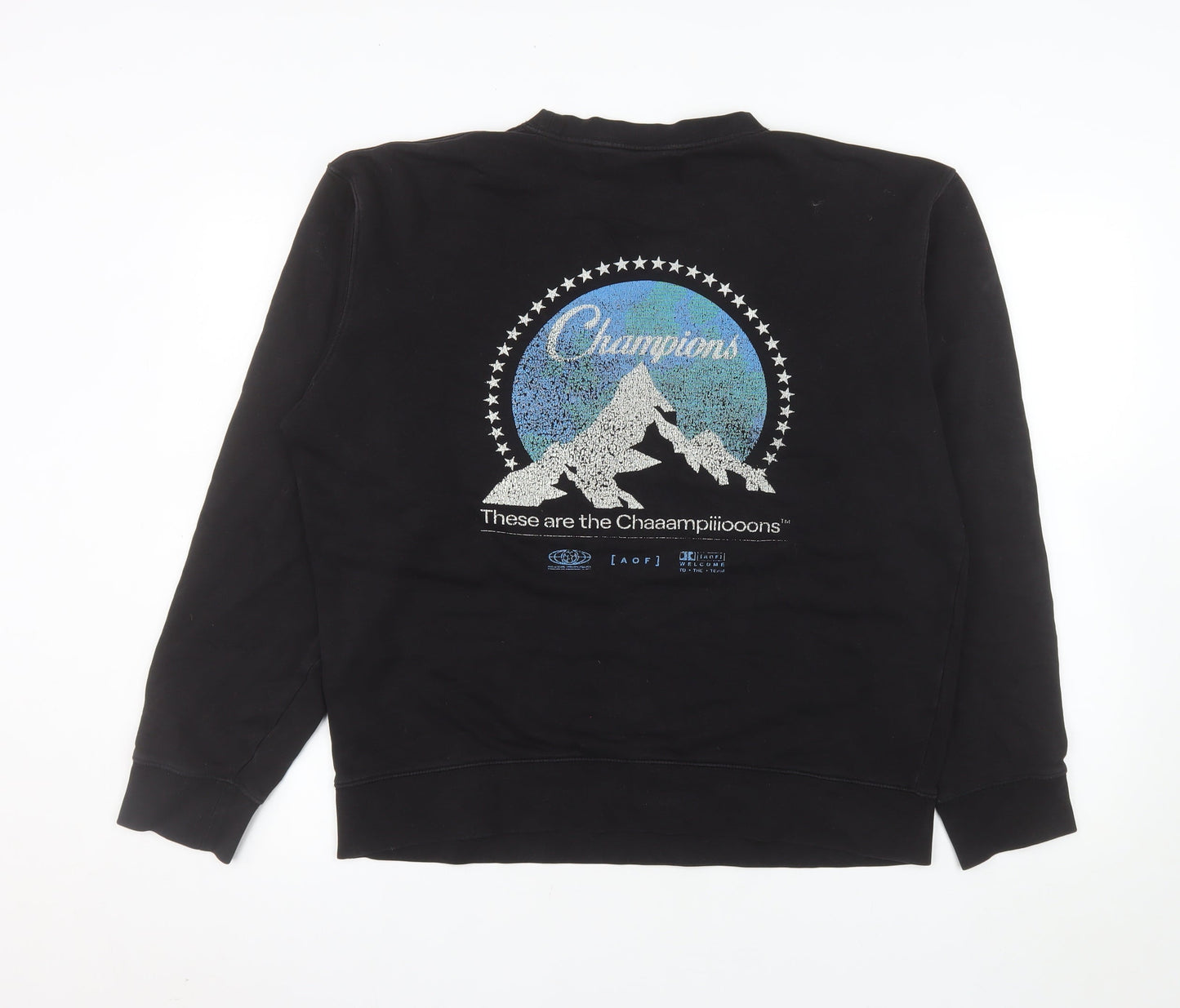 Art of Football Men's Black L Pullover Sweatshirt Graphic Print