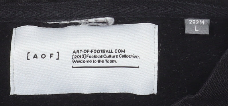 Art of Football Men's Black L Pullover Sweatshirt Graphic Print
