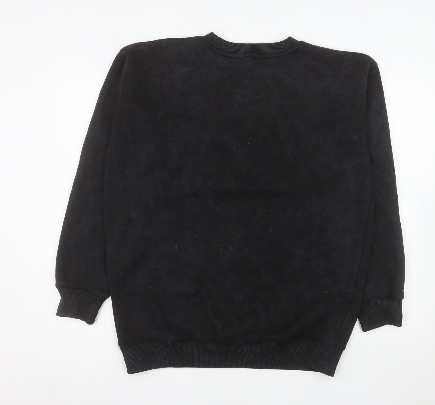QED London Men's Black Tokyo Tiger Graphic Pullover Sweatshirt L