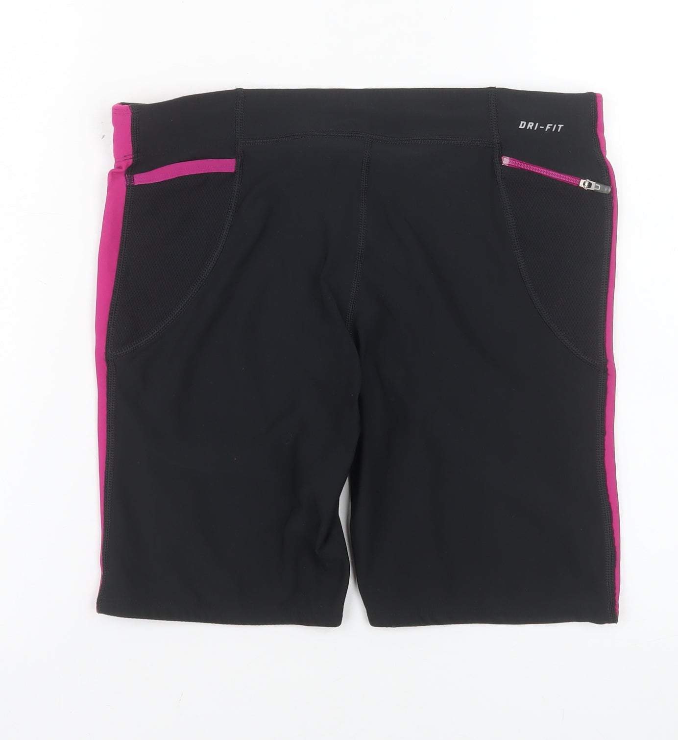 Nike Womens Black Pink Dri-FIT Biker Shorts Size M - Athletic Fit