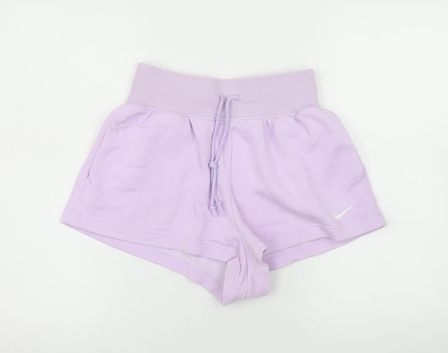 Nike Women’s Purple Sweat Shorts Size S Drawstring Waist Activewear