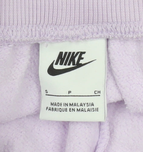 Nike Women’s Purple Sweat Shorts Size S Drawstring Waist Activewear