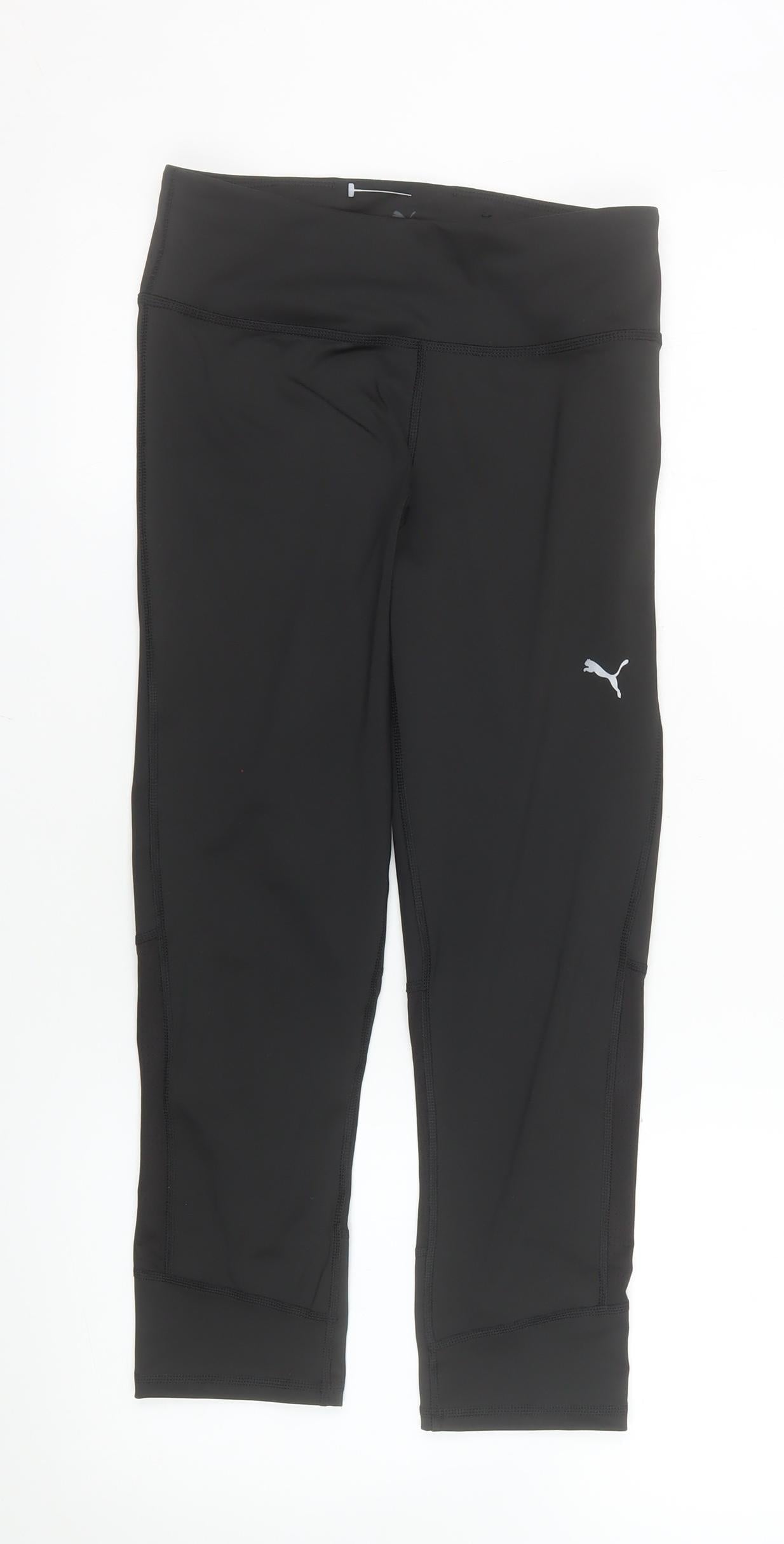 Puma Womens Black Capri Leggings Size S Quick Dry Activewear