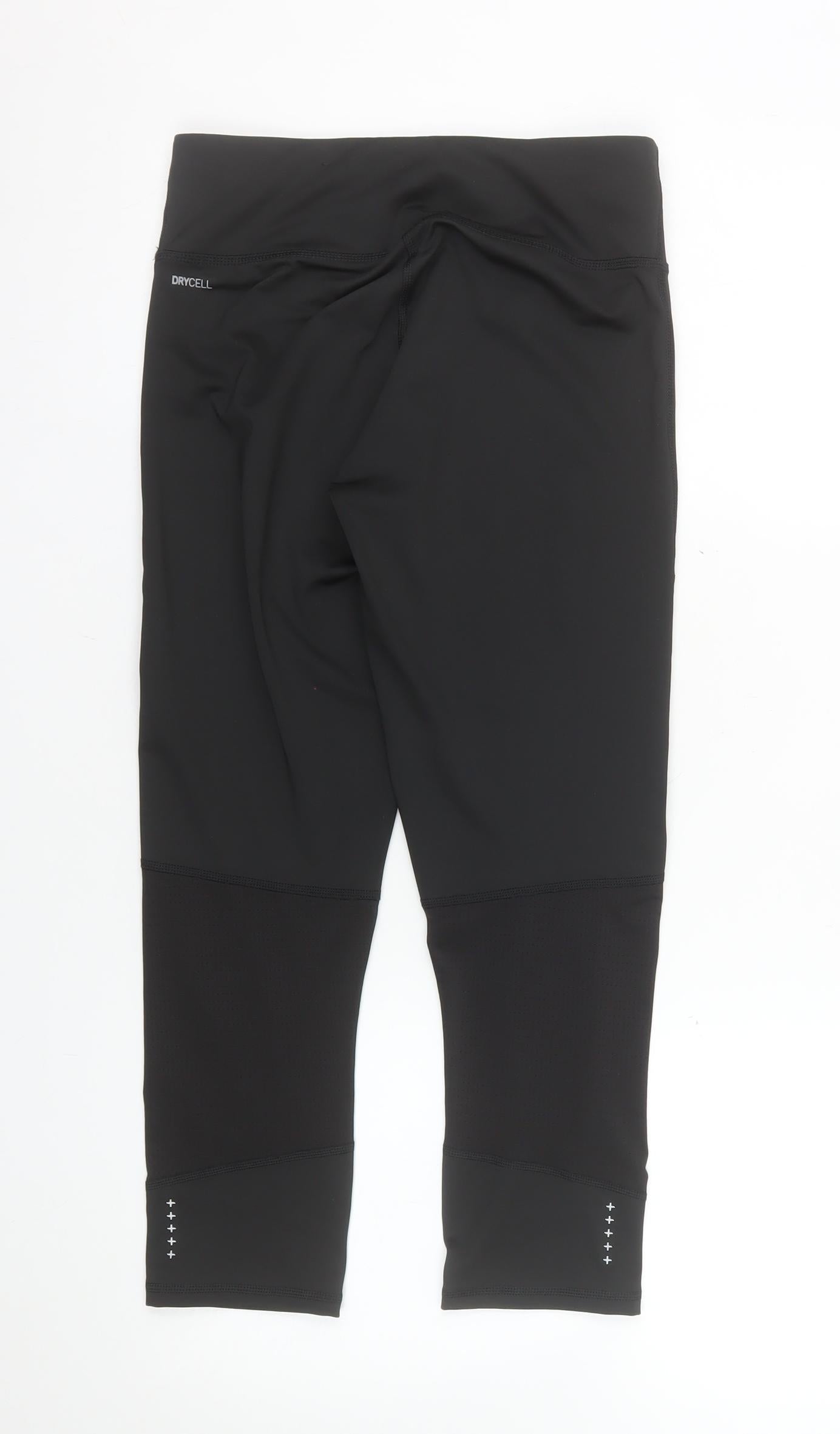 Puma Womens Black Capri Leggings Size S Quick Dry Activewear