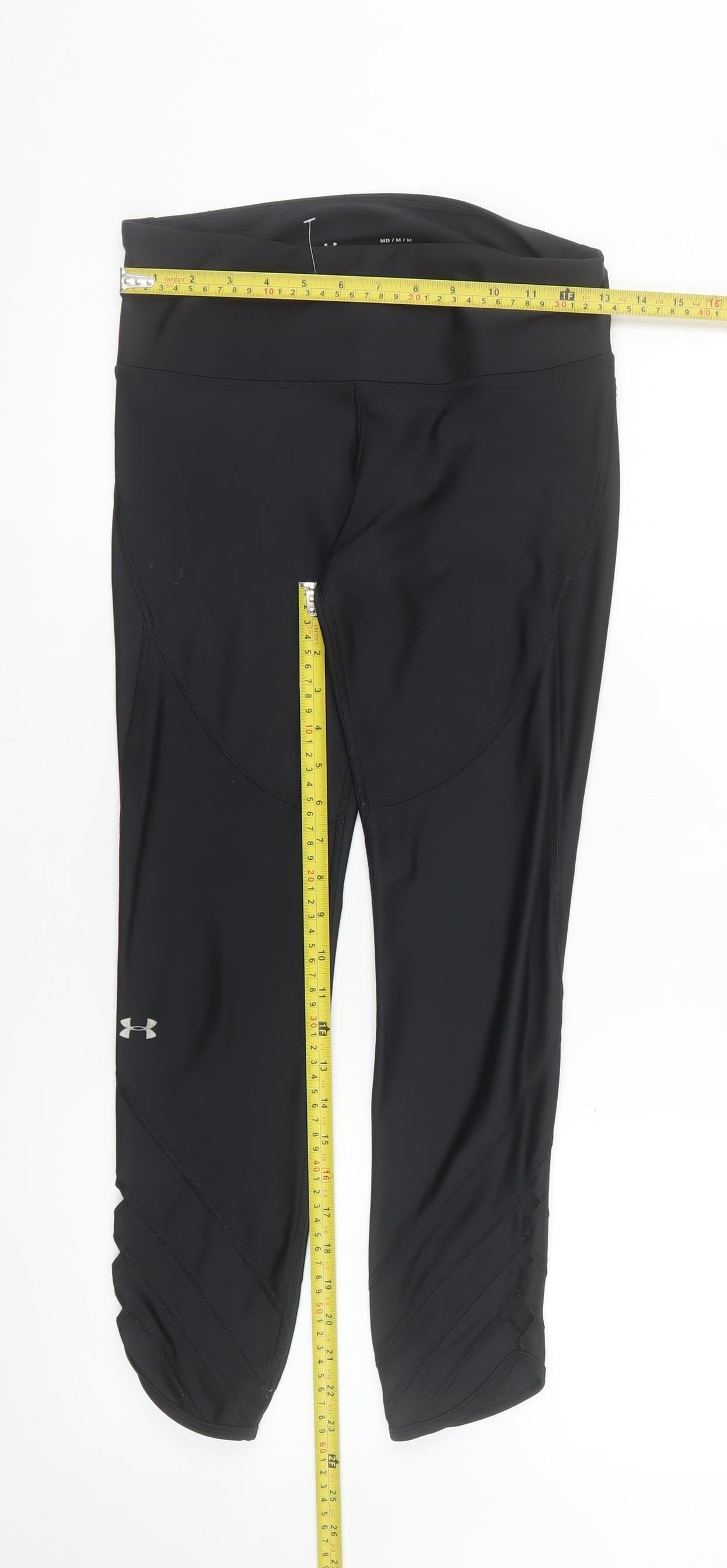 Under Armour Womens Black HeatGear Compression Capri Leggings M