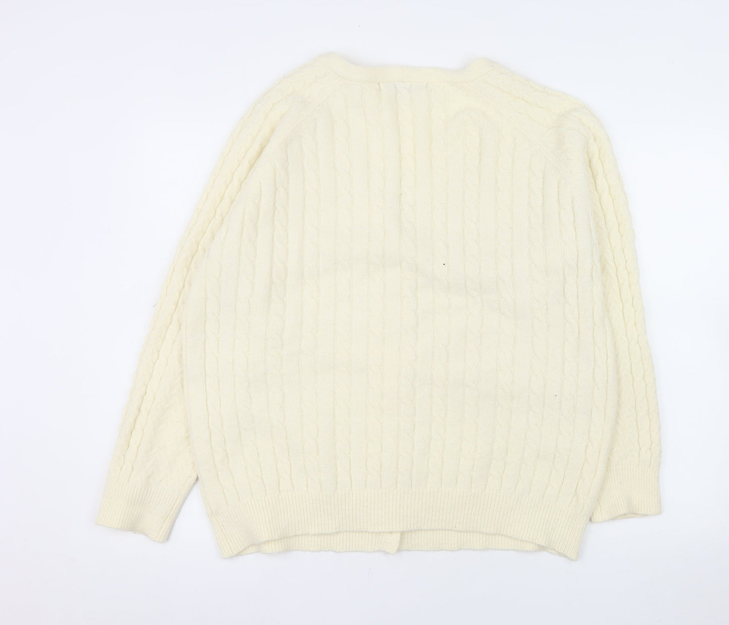 Rowen Avenue Women’s Ivory Cable Knit Cardigan XL