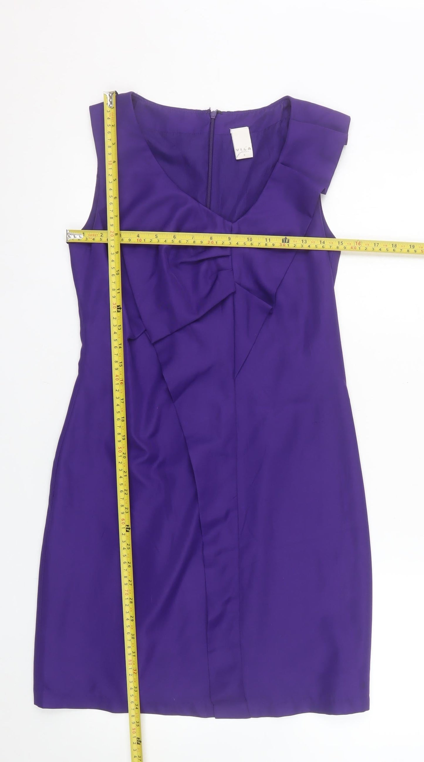 Vila Women’s Purple Sleeveless Knee Length Sheath Dress S