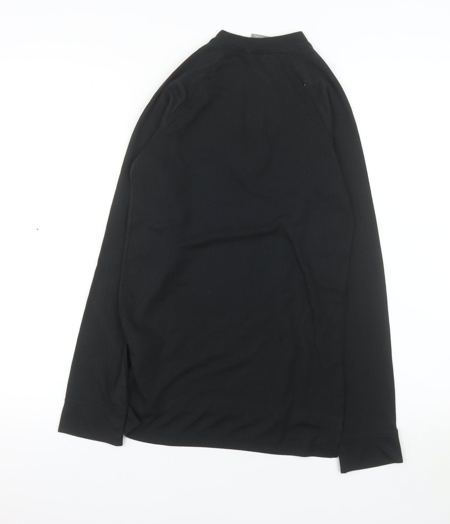 Trespass Boys Black 11-12 Years 1/4 Zip Fleece Sweatshirt