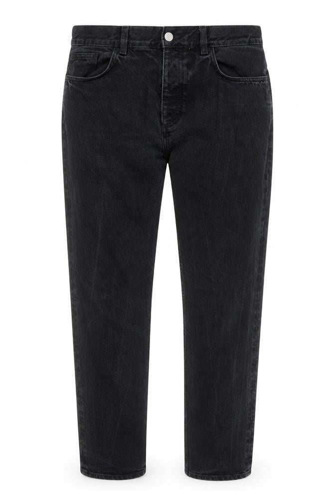 COS Women Black Mid Rise Tapered Jeans Size 33/32 Regular Fit