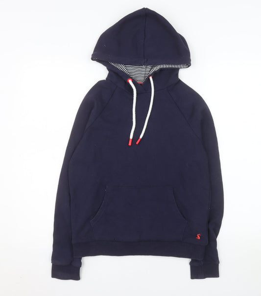 Joules Women's Navy Hoodie UK 6 Pullover Cotton Blend Lined