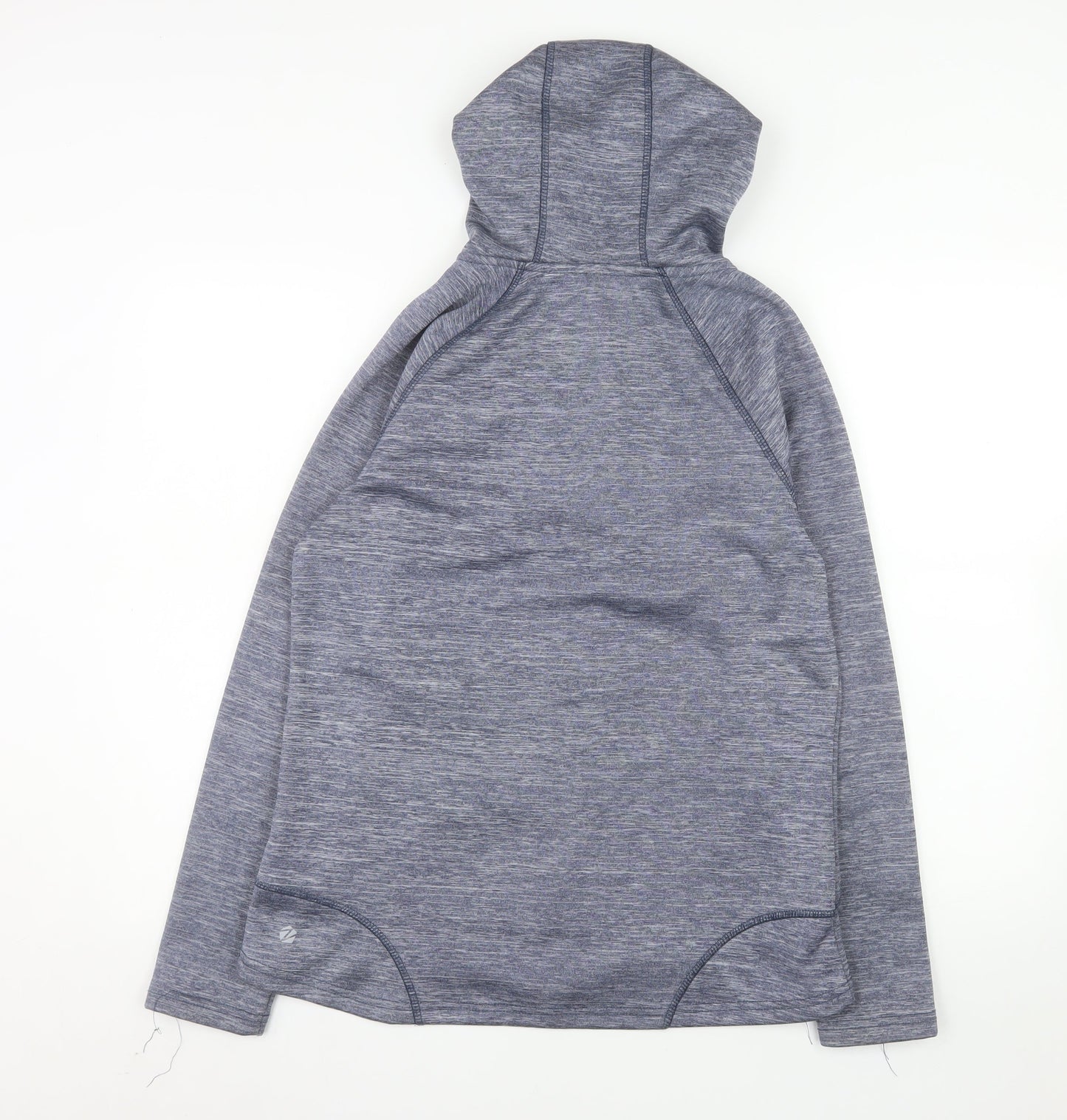 Zakti Women's Blue Hooded Full Zip Fleece Jacket UK 14