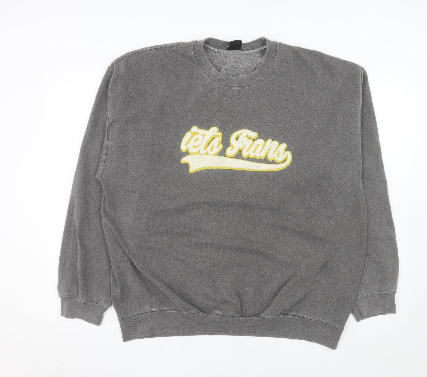 iets frans Men’s Grey Graphic Pullover Sweatshirt Size L