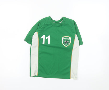 Additional front view of St. Bernard for Dunnes boys’ green ireland football t-shirt 7 years