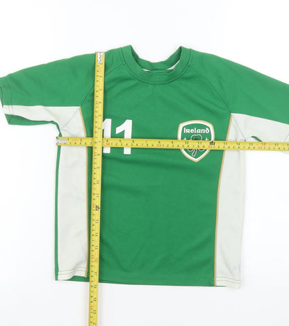 Back view of St. Bernard for Dunnes boys’ green ireland football t-shirt 7 years