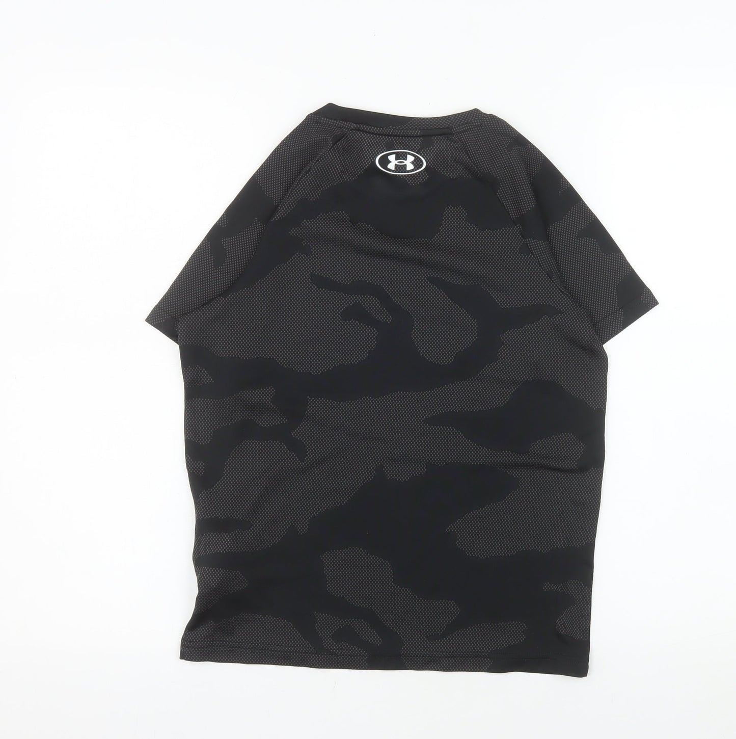 Under Armour Boys Black Camouflage Short Sleeve Sports T-Shirt M