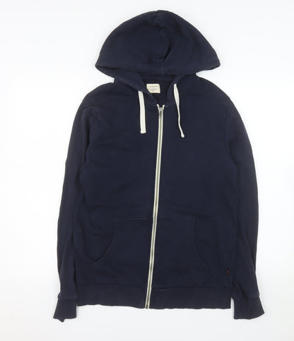 Jack Womens & Jones Blue S Full Zip Hooded Cotton Jacket