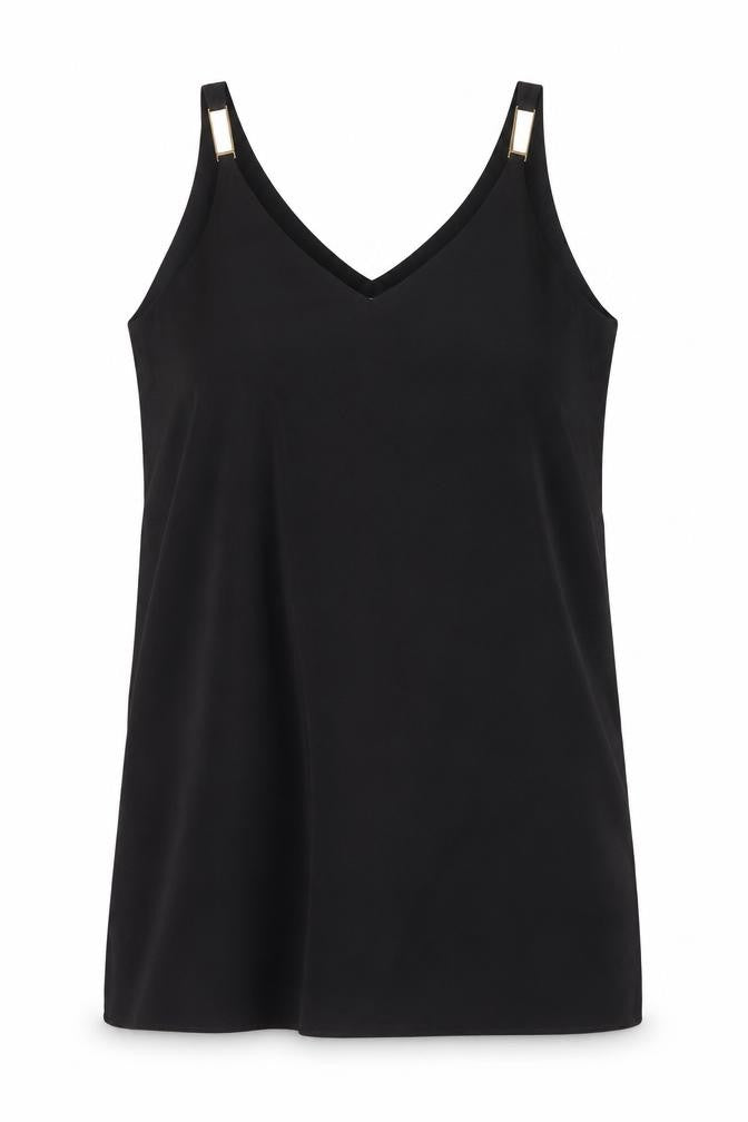 Mango Women’s Black V-Neck Camisole Tank Top Size 8