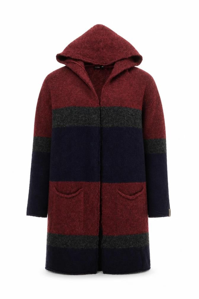 Féria Women's Multicoloured Hooded Chunky-Knit Cardigan S