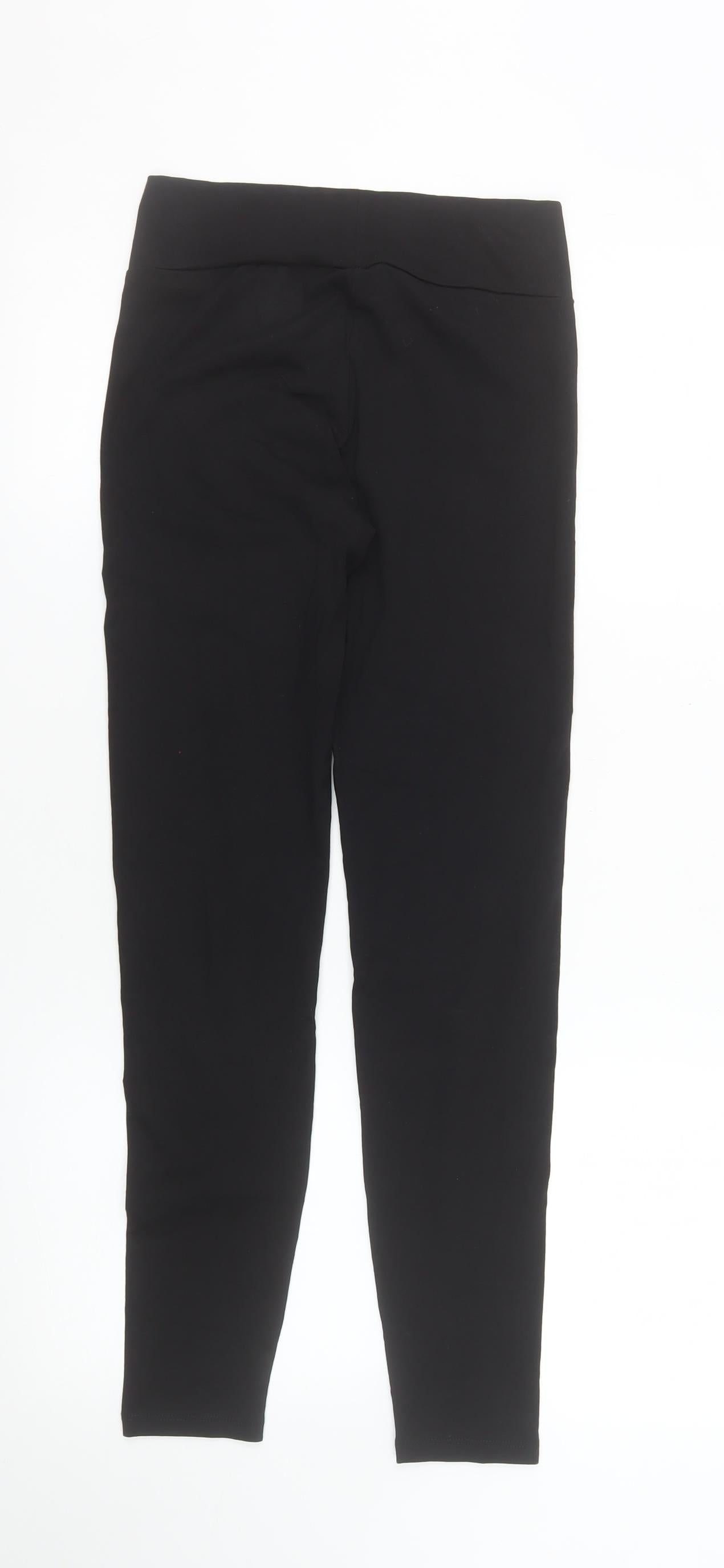 H&M Teens Black Leggings Size 14 Stretch Jersey Activewear Trousers