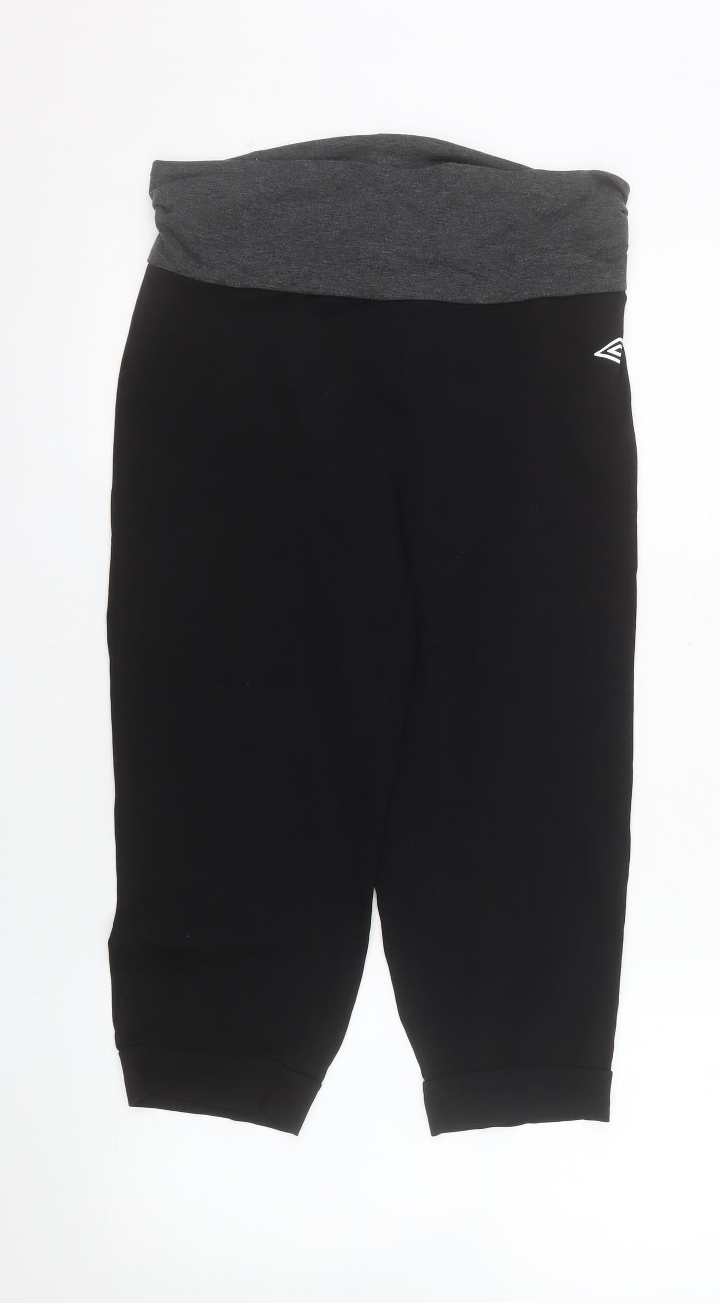 Umbro Womens Black Athletic Jersey Shorts L Stretch Comfort Fit
