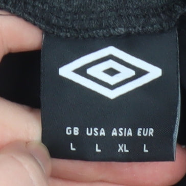 Umbro Womens Black Athletic Jersey Shorts L Stretch Comfort Fit