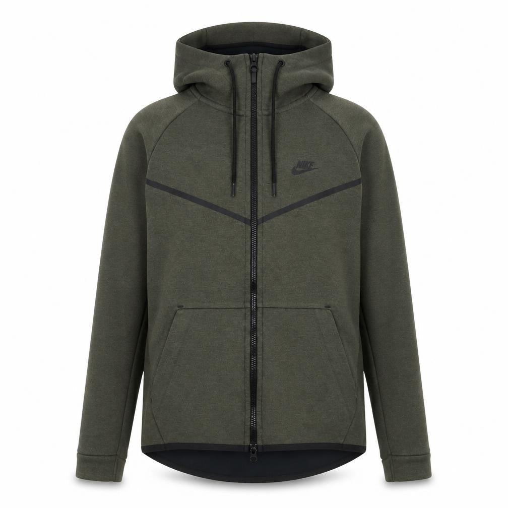 Nike Men’s Green Hooded Full Zip Jacket Size S Cotton Blend