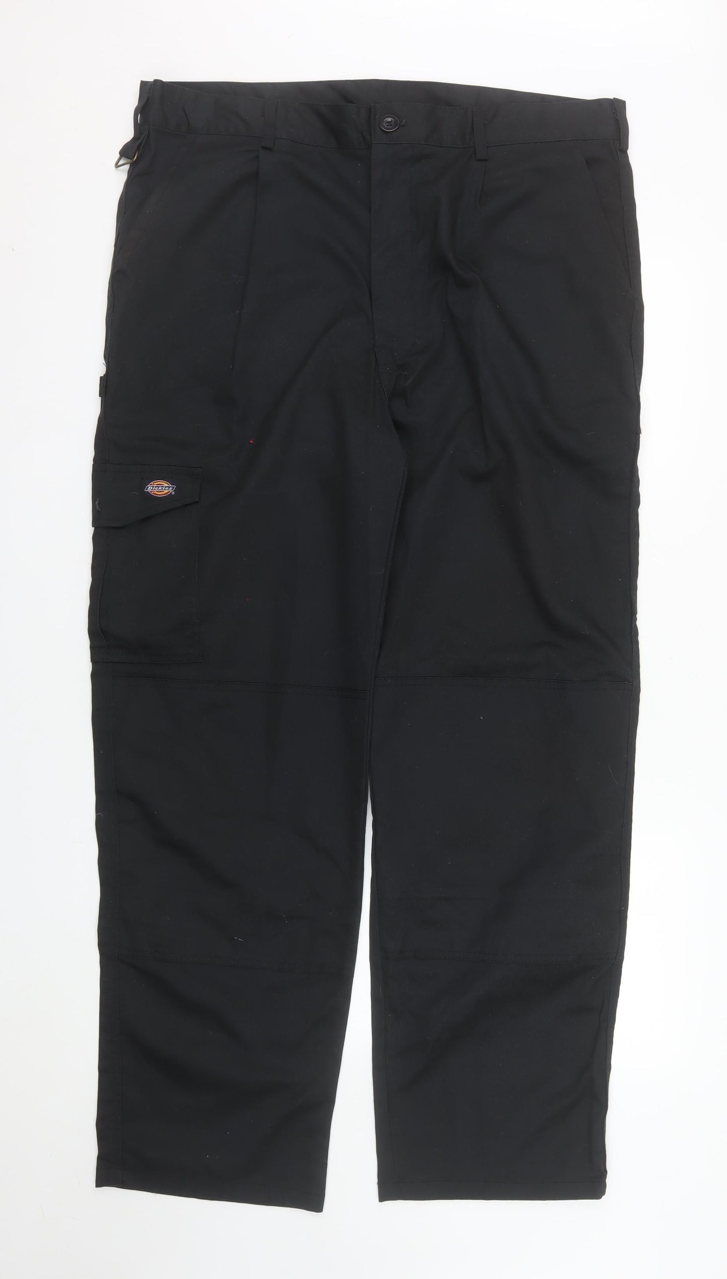 Dickies Men’s Black Cargo Work Trousers 38R Polyester Cotton Durable