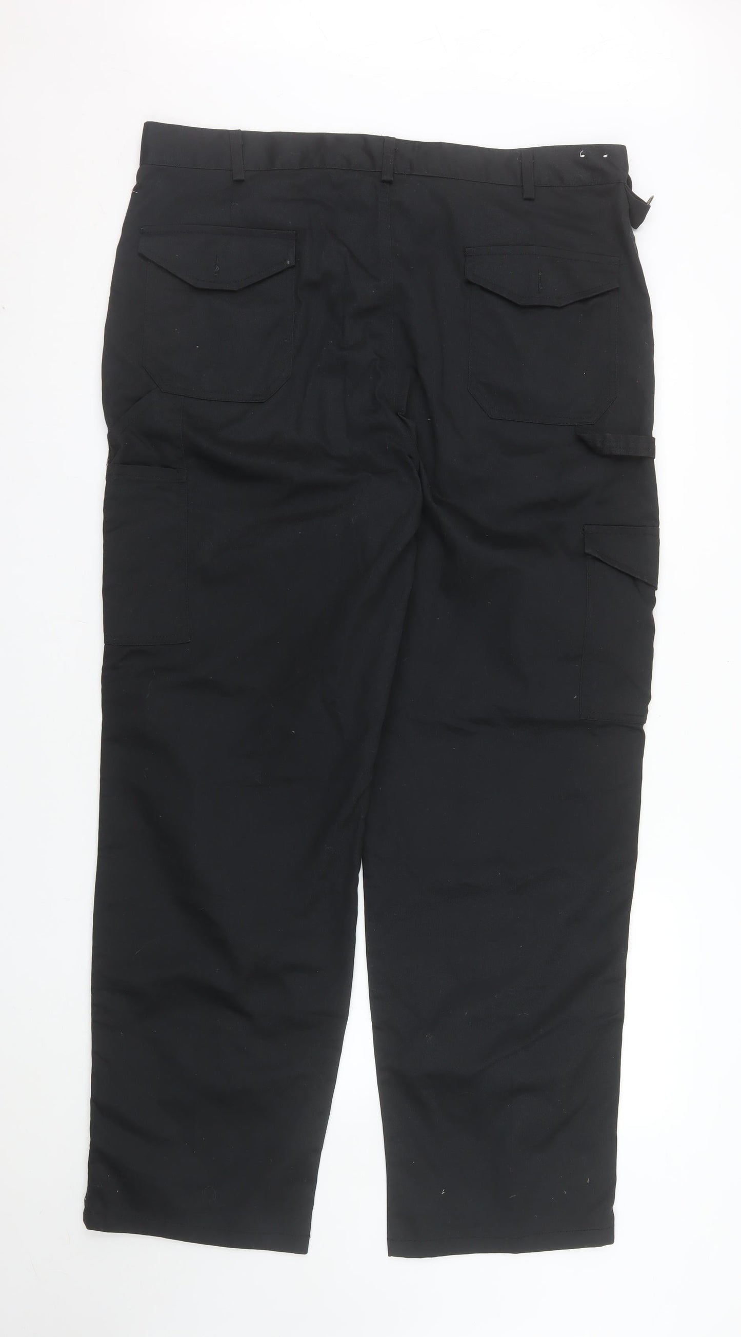 Dickies Men’s Black Cargo Work Trousers 38R Polyester Cotton Durable