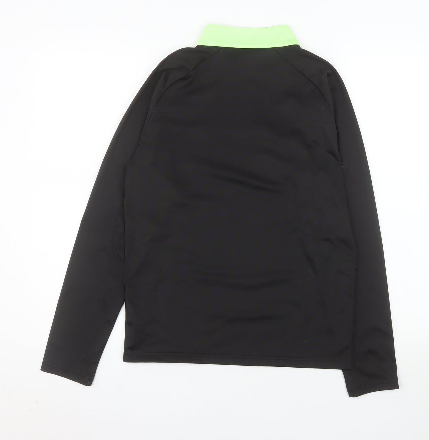 Puma Teens Black 1/4 Zip Sports Sweatshirt Size 164