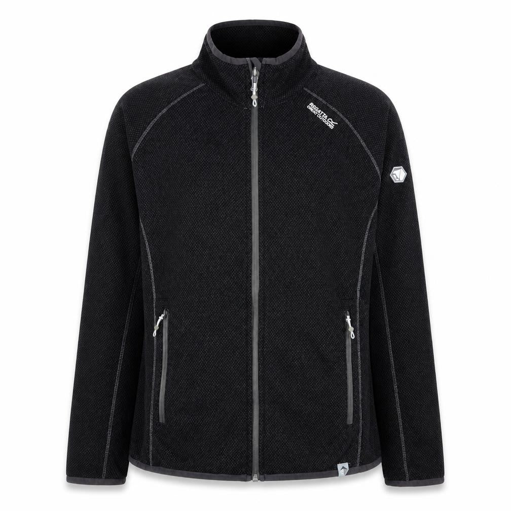 Regatta Women's Black Fleece Outdoor Full Zip Jacket Size 14