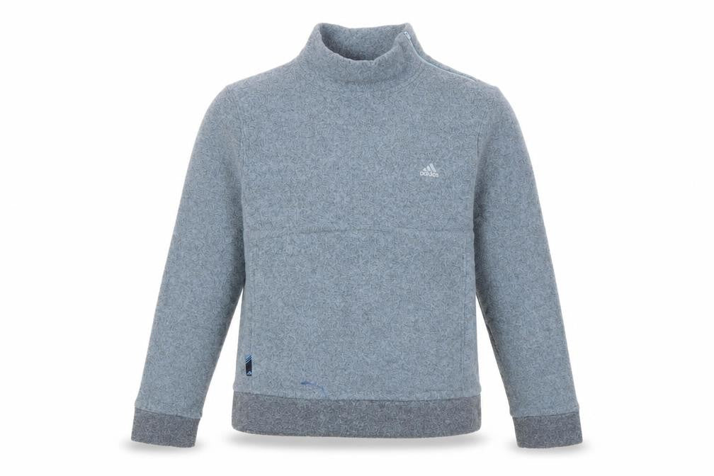 Adidas Women Grey Pullover Sweatshirt Size 10 Polyester Fleece