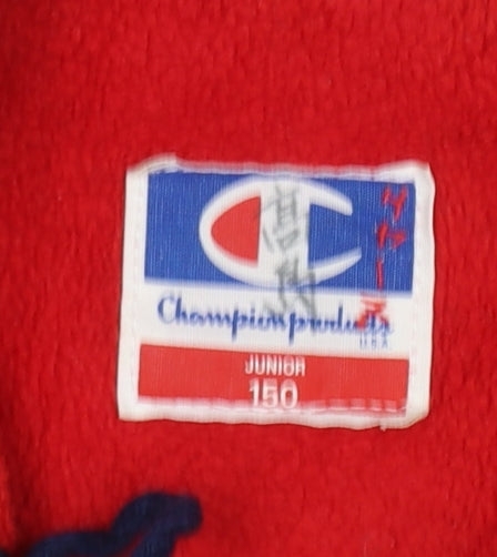 Champion Boys Blue Red White Windbreaker Hooded Jacket 11-12 Years