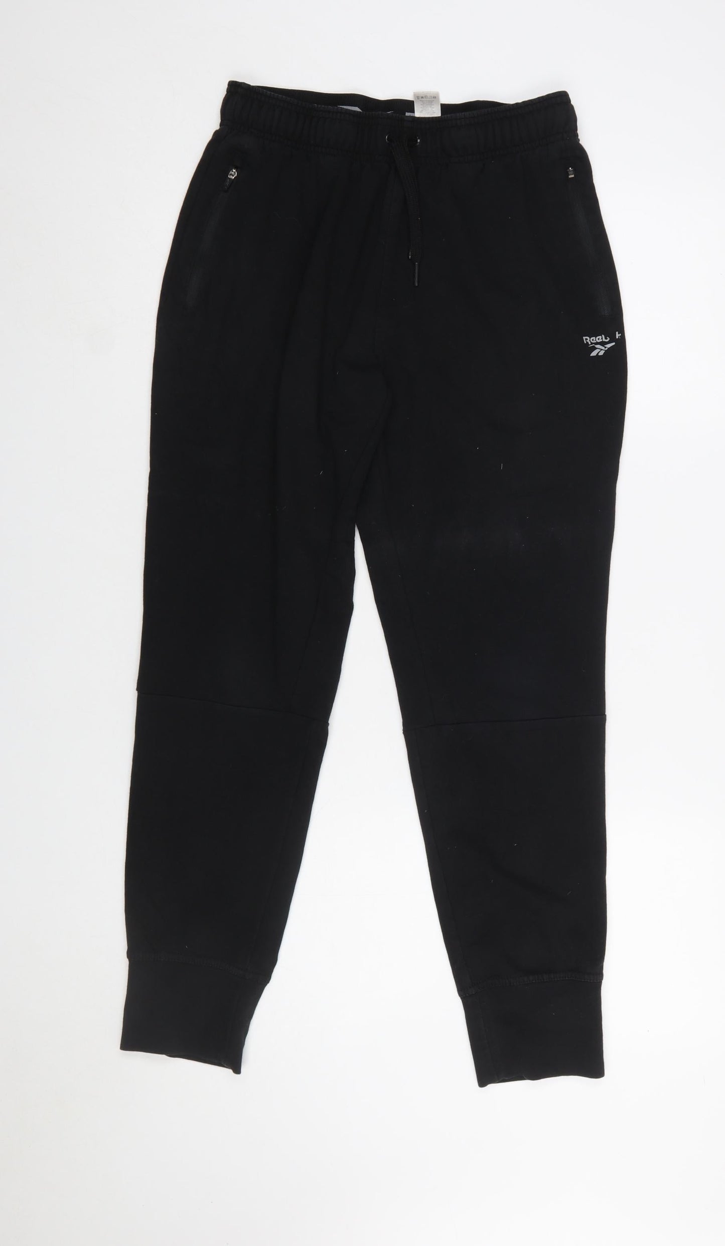 Reebok Women's Black Jogger Sweatpants Size S Elastic Waist Fleece
