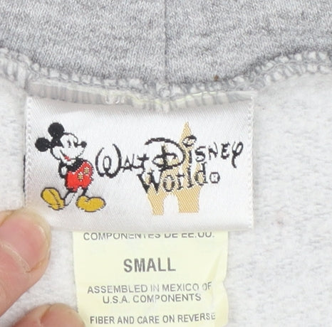 Walt Disney World Women Grey Full Zip Hoodie Small Tinker Bell Graphic