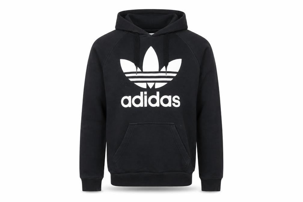 Adidas Men's Black XS Pullover Hoodie with Trefoil Logo