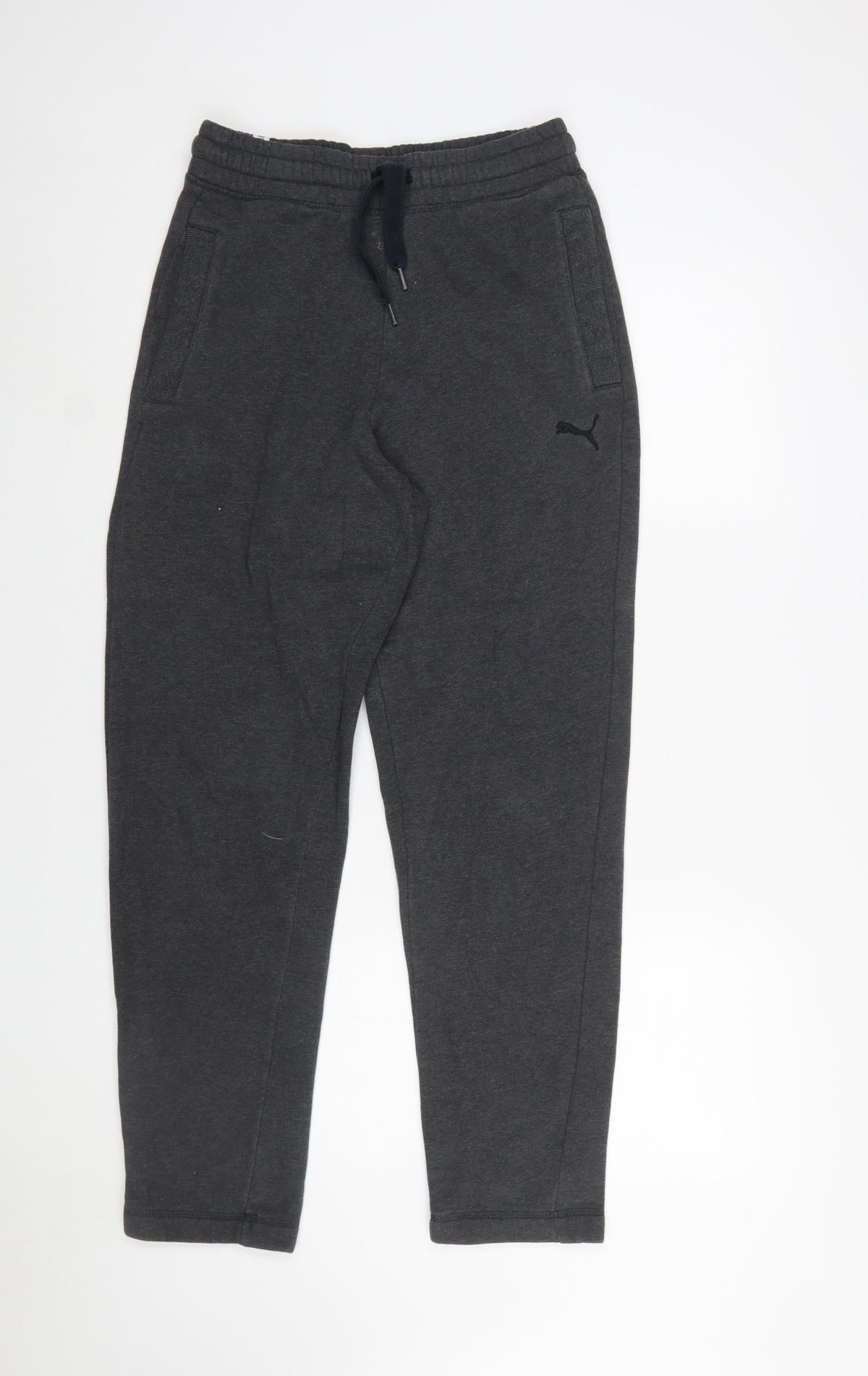 Puma Womens Grey S Jogger Trousers Fleece Lined Comfort Fit