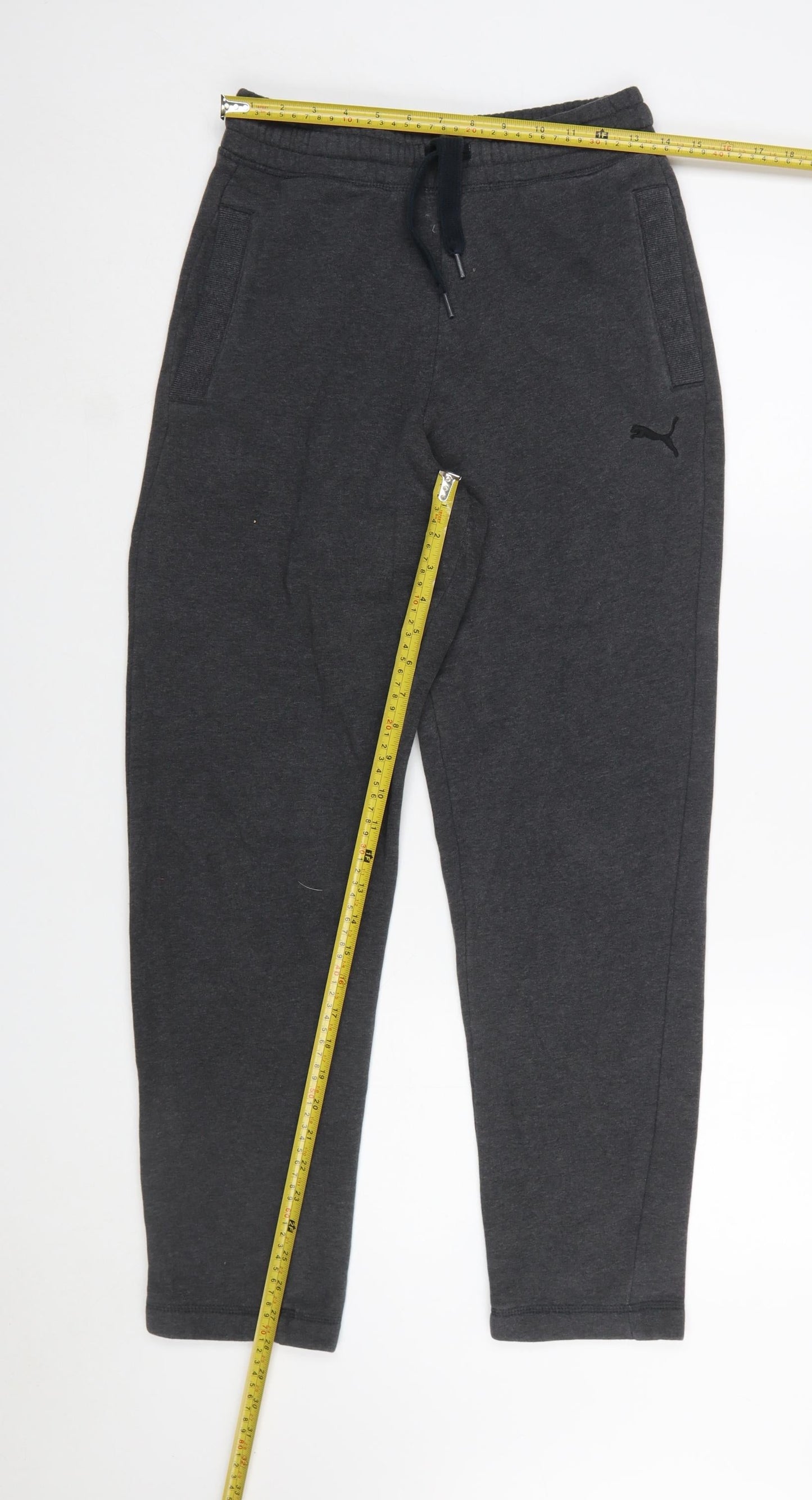 Puma Womens Grey S Jogger Trousers Fleece Lined Comfort Fit