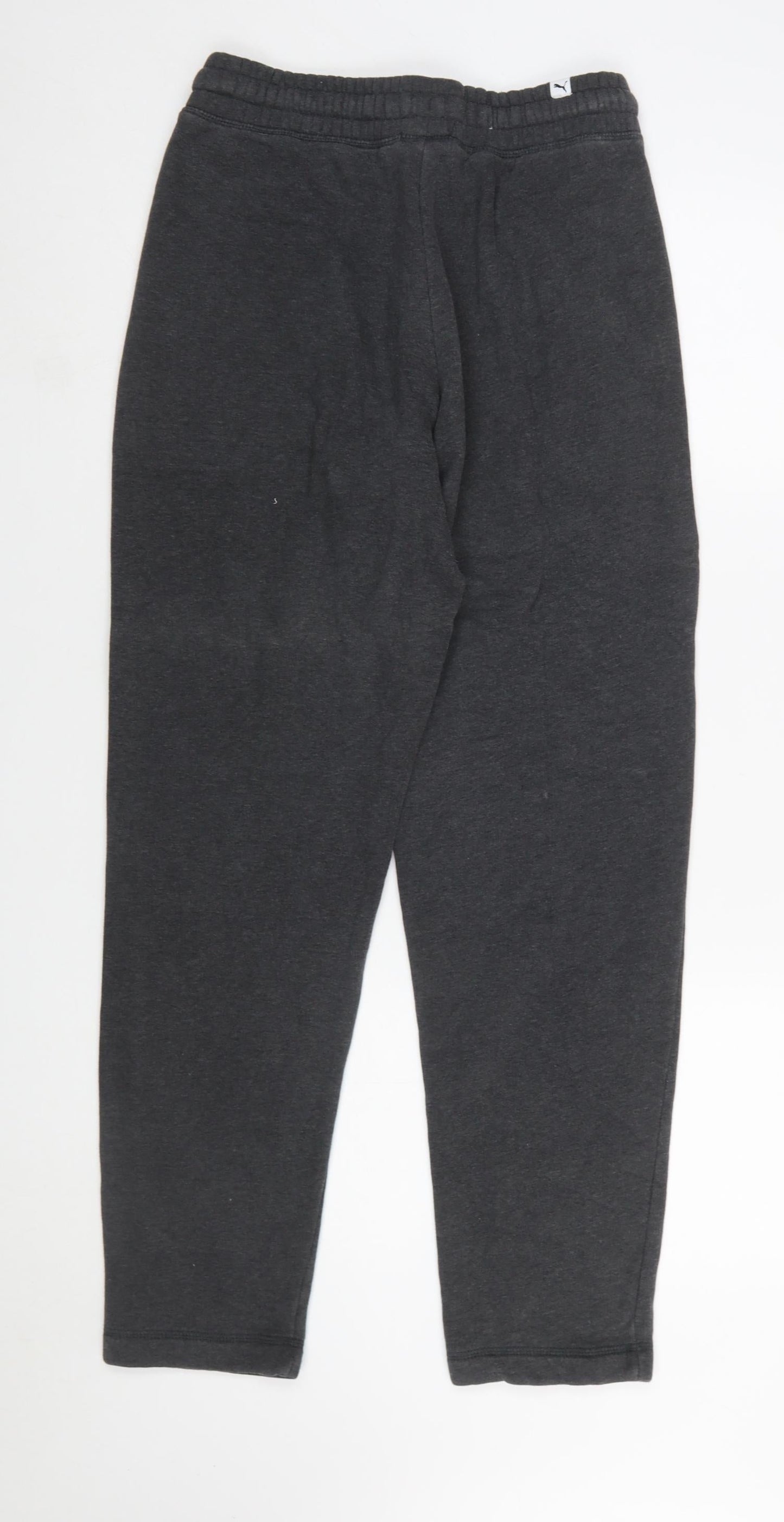 Puma Womens Grey S Jogger Trousers Fleece Lined Comfort Fit
