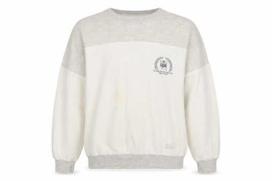 Gear for Sports Men's Ivory Crew Neck Sweatshirt L UPS Logo Vintage