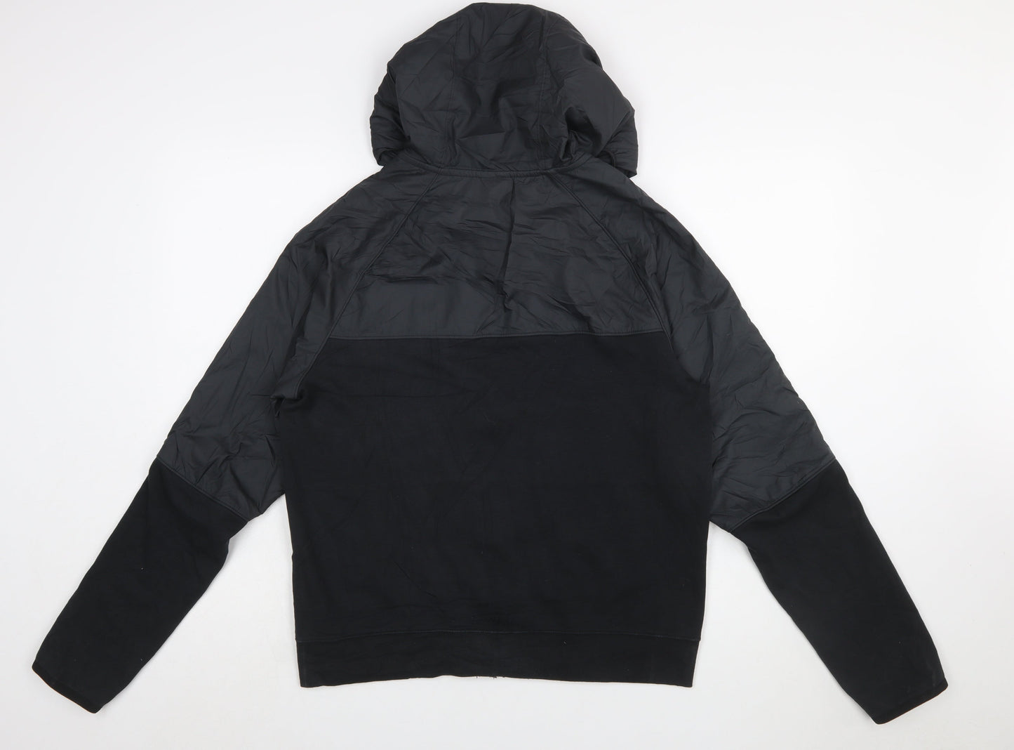 Nike Men's Black Windbreaker Jacket Size S Hooded Full Zip