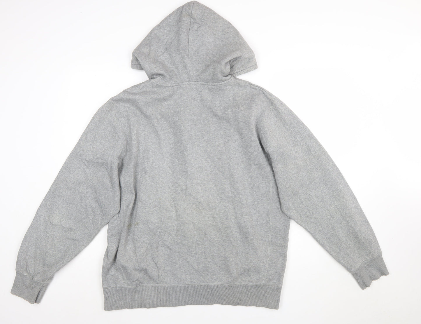 Nike Men's Grey XL Full Zip Hoodie Sweatshirt Cotton Fleece