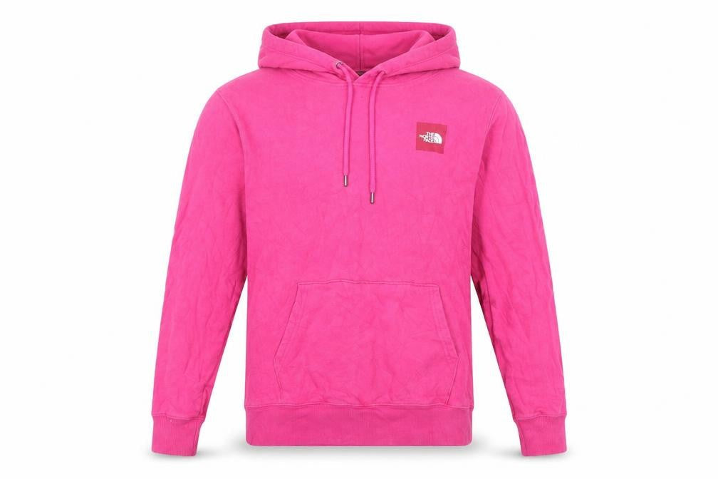 The North Face Mens Pink Pullover Hoodie Medium Outdoor Fleece