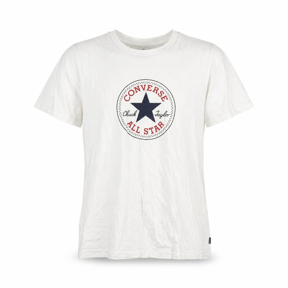 Converse Boys White XL Classic Fit Logo Graphic Cotton T-Shirt