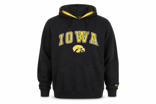 Colosseum Athletics Men’s Black XL Pullover Hoodie Iowa Graphic