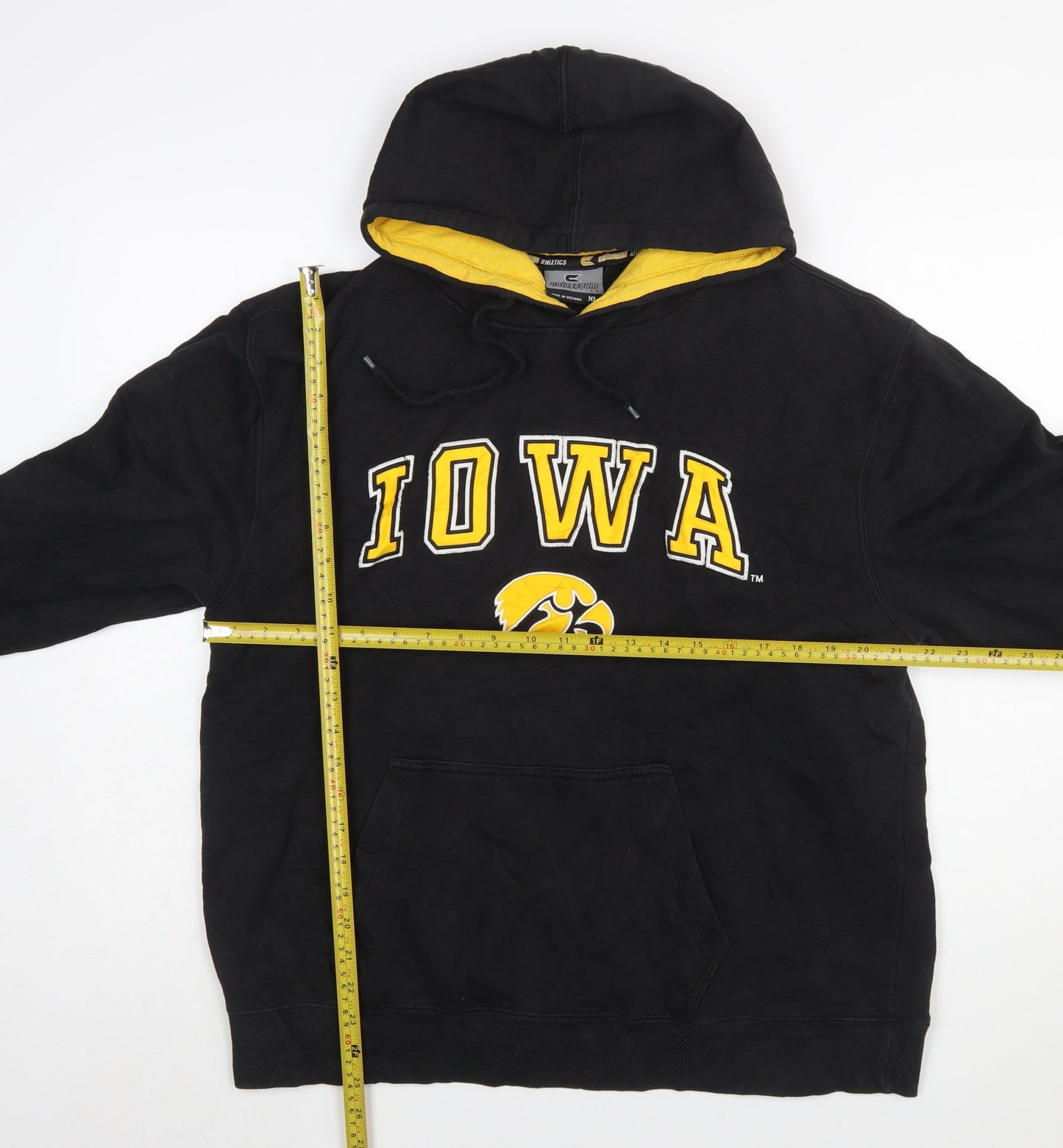 Colosseum Athletics Men’s Black XL Pullover Hoodie Iowa Graphic