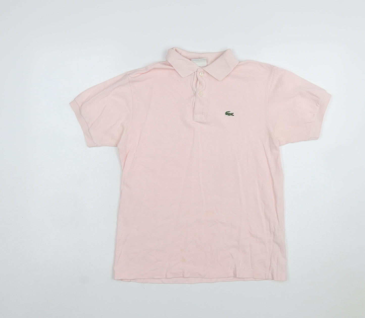 Lacoste Boys Pink Cotton Polo Shirt Short Sleeve Size 14 Years
