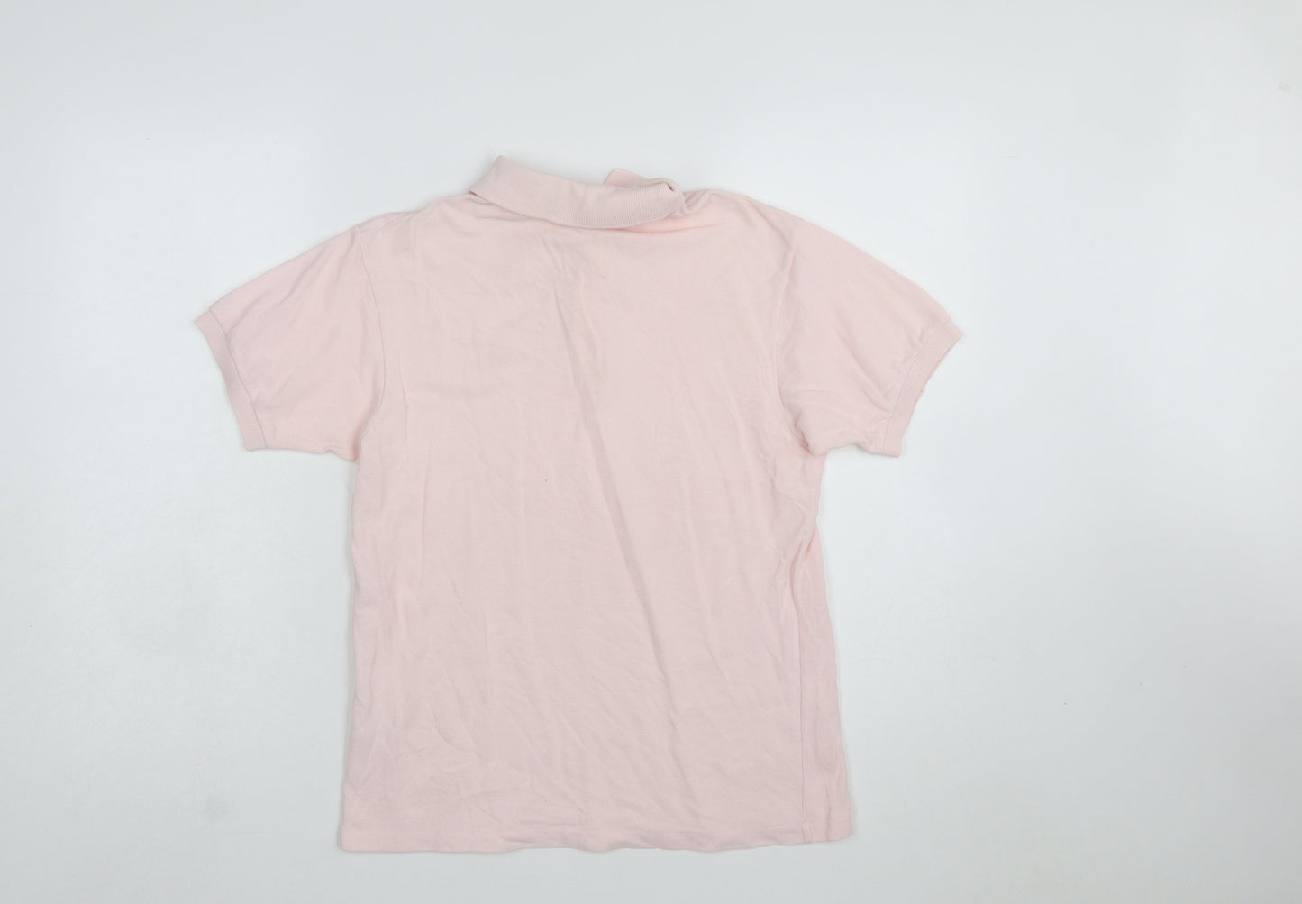 Lacoste Boys Pink Cotton Polo Shirt Short Sleeve Size 14 Years