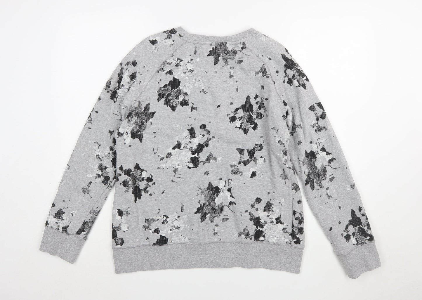 The North Face Womens Grey Floral Crew Neck Sweatshirt Size L