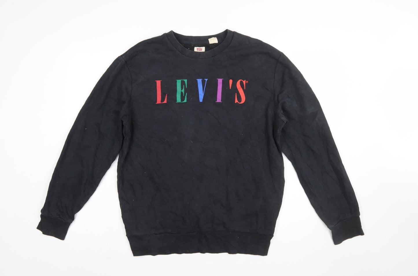 Levi's Womens Black Crew Neck Pullover Sweatshirt M