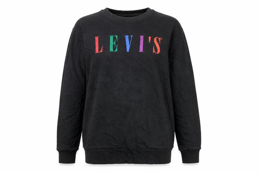 Levi's Womens Black Crew Neck Pullover Sweatshirt M